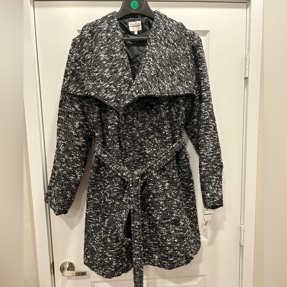 New With Tags Outdoor Spirit Black & White Winter Wrap Coat Plus Size 3XL